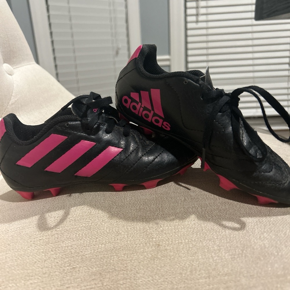 Adidas black and pink soccer cleats girls sports softball soccer #cleats